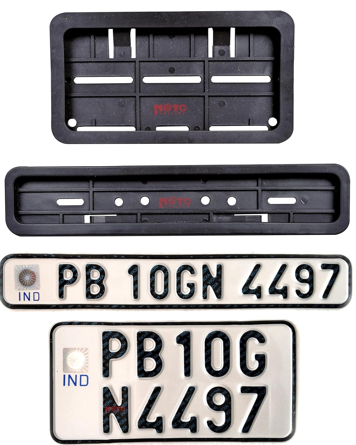 Auto Pearl Plastic Bike Registration License Plate Frame Holder, Bike Protective Frame License Plate Covers Holders Compatible with- Ather 450