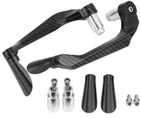 bsddp Metal Lever Protector Carbon (Silver) Bike Crash Guard  (Universal For Bike)