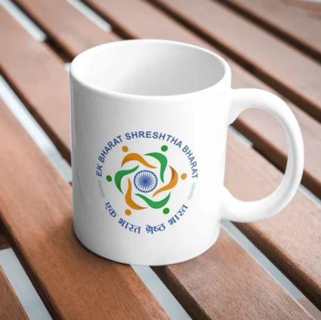 Ceramic Personalised Coffee Mugs With NCC Ek Bharat Shreshtha