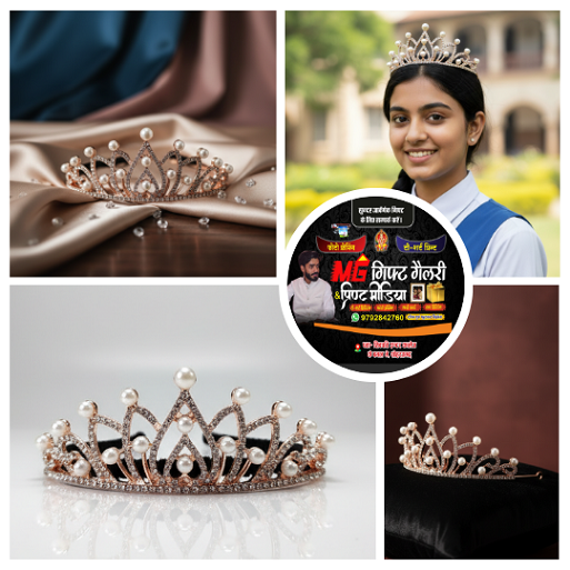 Copper Crown Hair Bands With Stones For Women, Girls And Kids/Hair Accessories For Women Wedding Hair Band (Copper)