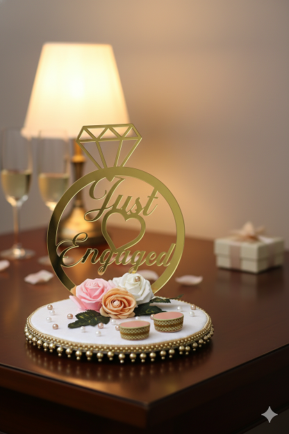 Unique Palette Engagement Ring Platter Personalized With Name & Date Wedding Ring Platter