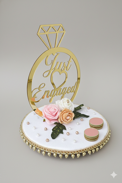 Unique Palette Engagement Ring Platter Personalized With Name & Date Wedding Ring Platter