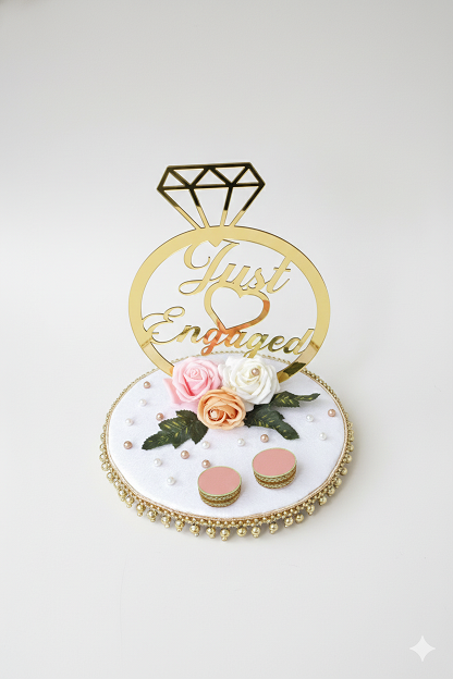 Unique Palette Engagement Ring Platter Personalized With Name & Date Wedding Ring Platter