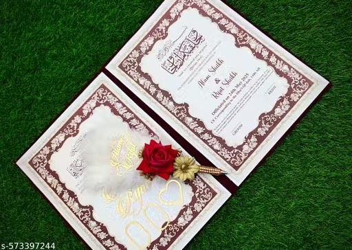 Luxury Islamic Wedding Keepsake Frame (Names & Date)