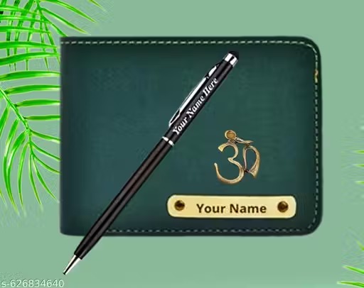 Personalized Corporate Gift for Him - Vegan Wallet & Pen