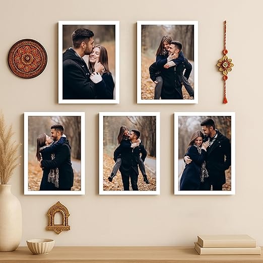 Art Street A4 Size Photo Frame For Wall Set of 5 White Picture Frame For Home and Office Decoration, Size -8x12 Inches