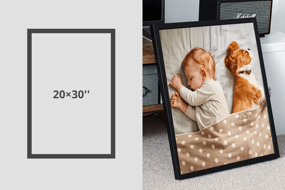 20x30 Inch Black Photo Frame for Wall | Large Picture Frame 20x30 | Perfect for Posters, Photos, & Art