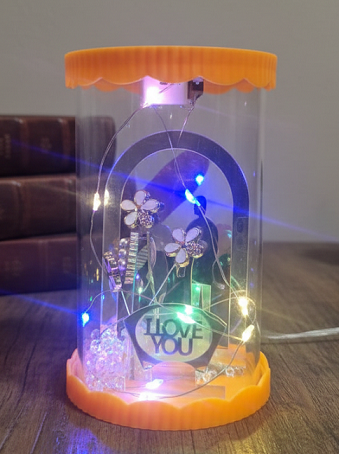 Glowing "I Love You" LED Cylinder Lamp – Romantic Decor Gift for Anniversary, Valentine’s & Birthdays