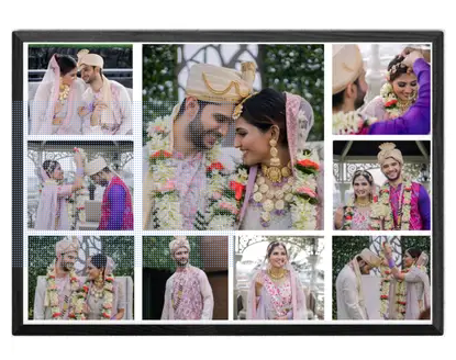 Elegance Grid: Large-Format 9-Photo Black Gallery Frame