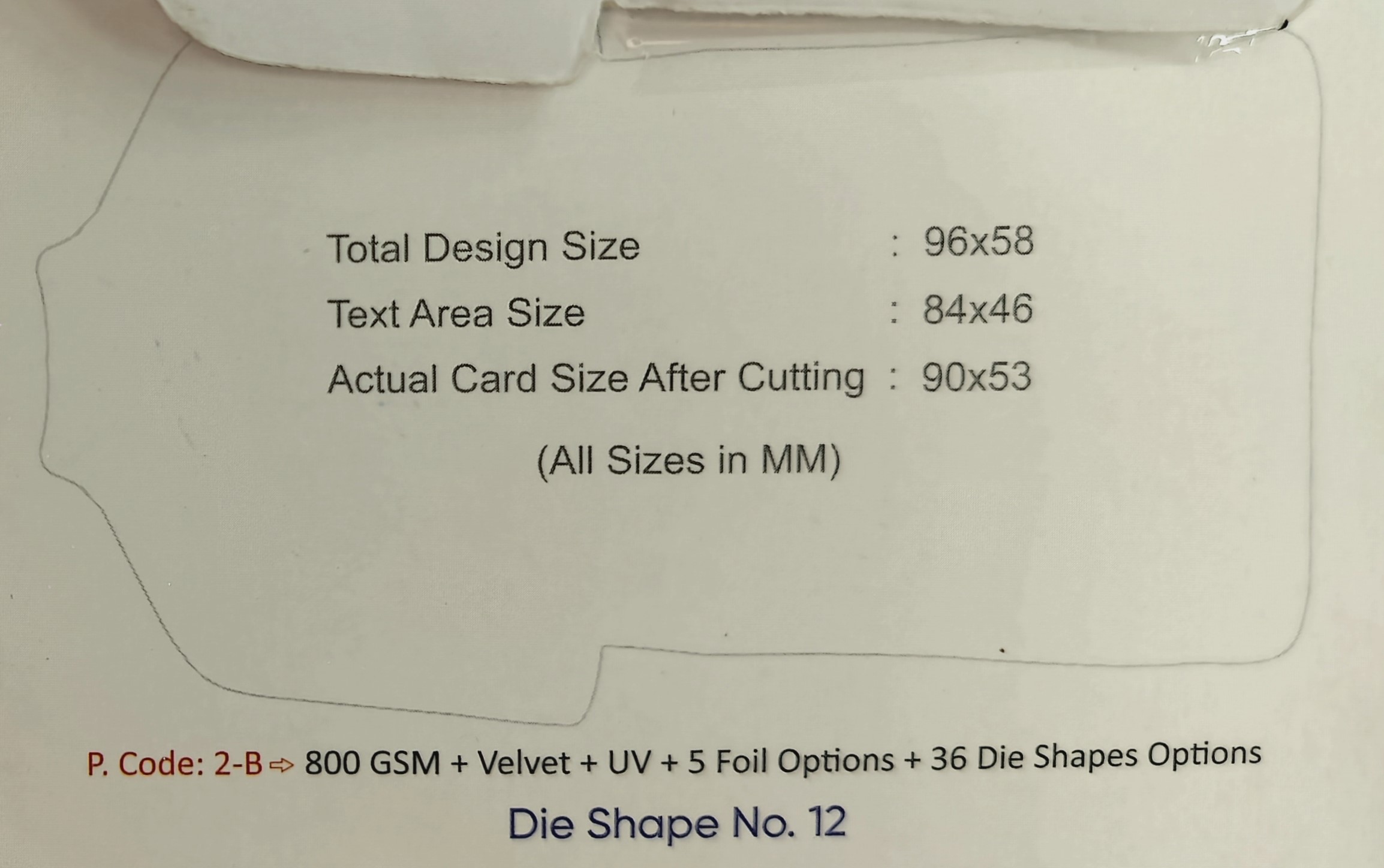 Premium 800 GSM "GENTLEMAN" Shirt-Shaped Die-Cut Visiting Card - 500pcs