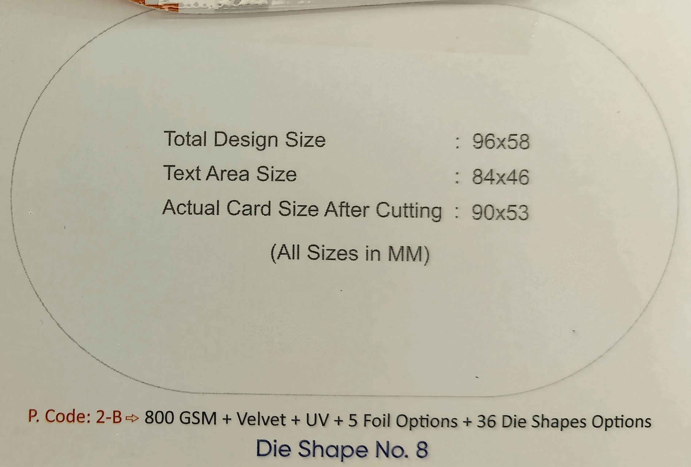 Premium 800 GSM "Think Digital" Capsule Die-Cut Visiting Card - 500pcs