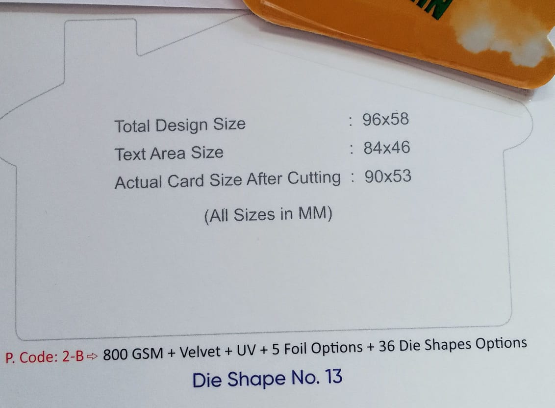 Premium House-Shaped Real Estate Visiting Card (800 GSM Velvet Finish) - 500pcs