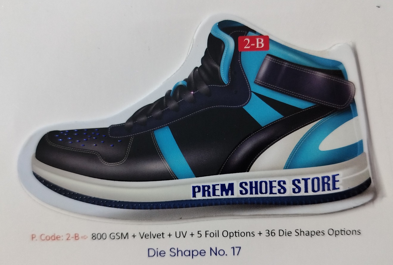 Custom Sneaker-Shape Die-Cut Business Card – Footwear Edition (Die Shape No. 17) - 500pcs