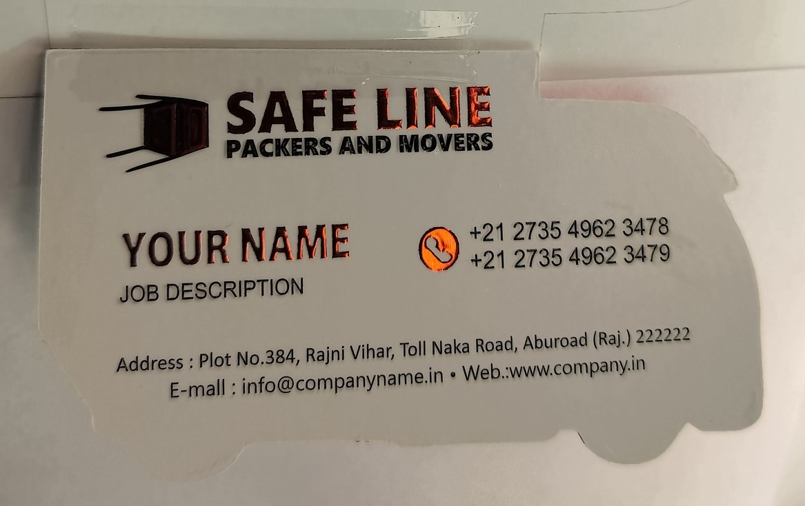 Custom Delivery Truck Die-Cut Business Card – Logistics Edition (Die Shape No. 25) - 500pcs