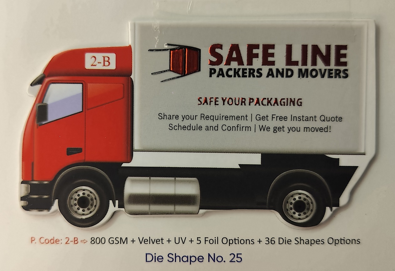 Custom Delivery Truck Die-Cut Business Card – Logistics Edition (Die Shape No. 25) - 500pcs