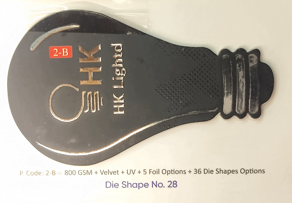 Custom Light Bulb Die-Cut Business Card – HK Light Edition (Die Shape No. 28) - 500pcs