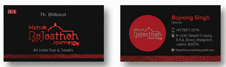 The Royal Black Series – Custom Die-Cut Premium Business Card