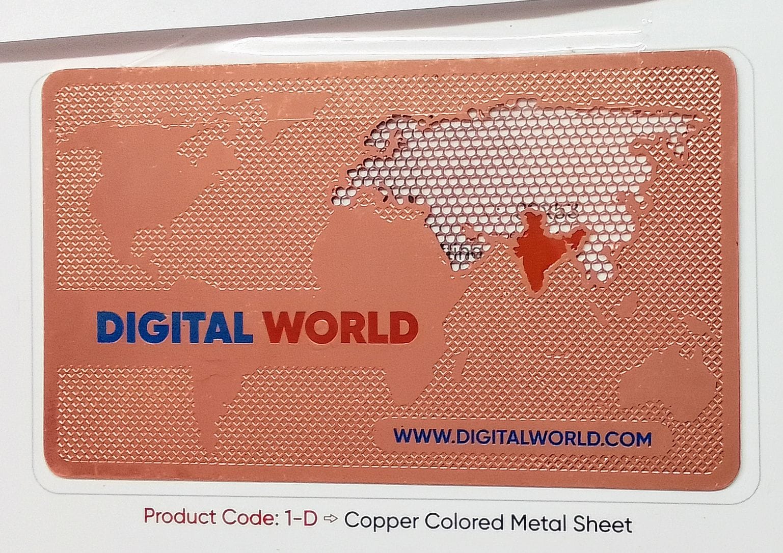 Copper Colored Metal visiting card - (Print With 1 color) - 50pcs
