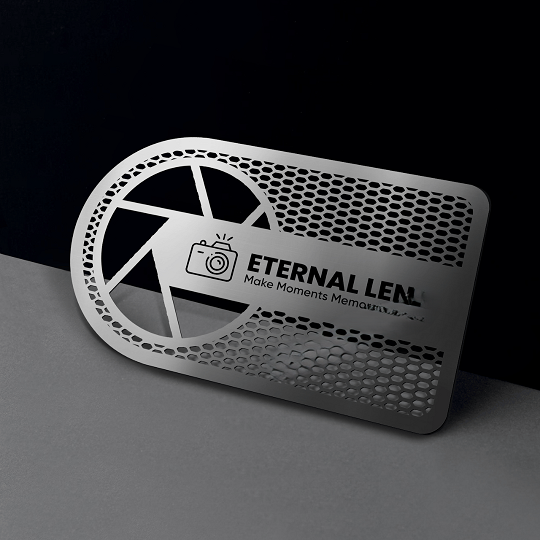 Silver Colored Metal Visiting Card - (Print With 1 color) - 50pcs