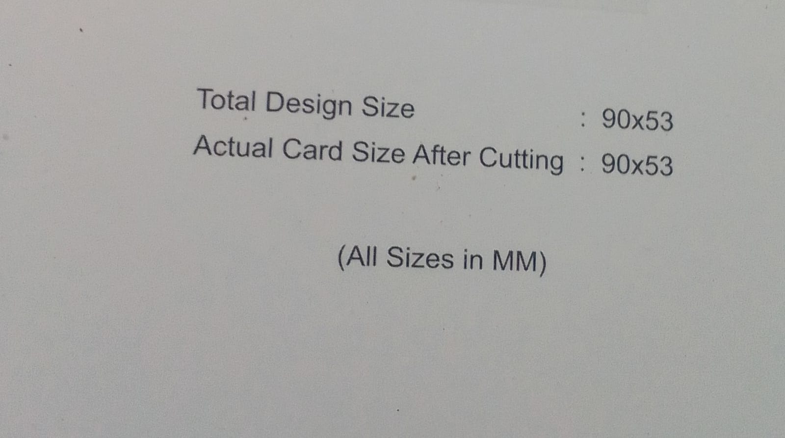 Blue Colored Metal Visiting Card - (Print With 1 color) - 50pcs