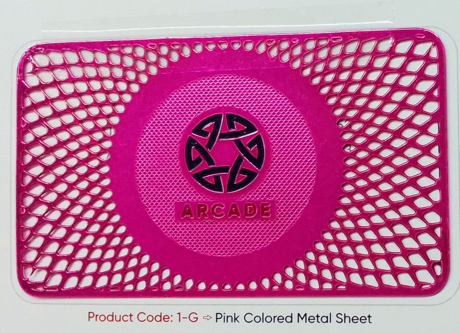 Pink Colored Metal Visiting Card - (Print With 1 color) - 50pcs