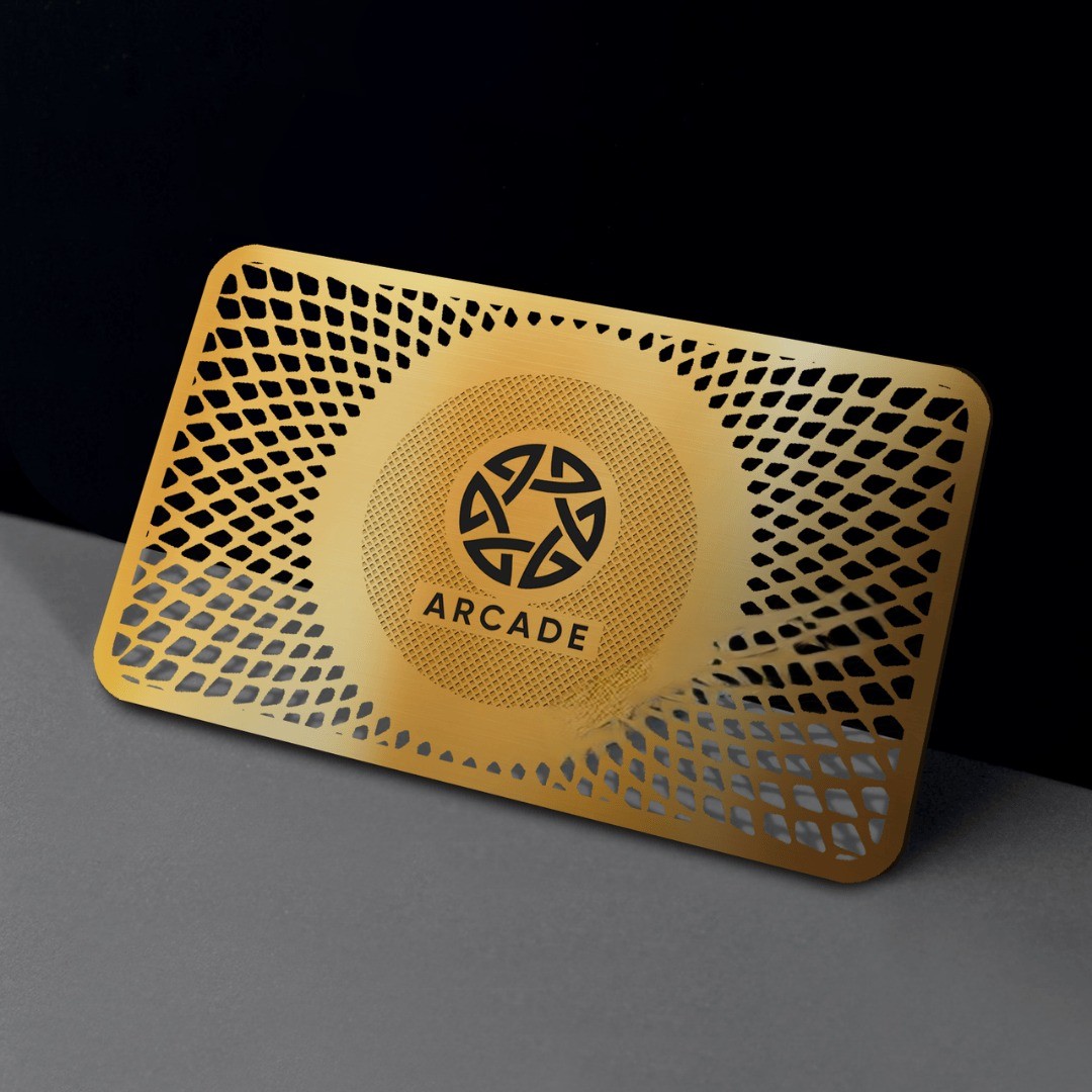 Pink Colored Metal Visiting Card - (Print With 1 color) - 50pcs