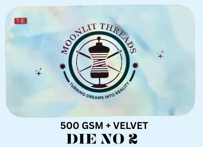 Velvet + UV + Foil +36 Die Cut Business Visiting Card (500 Gsm) - 500pcs - 7E