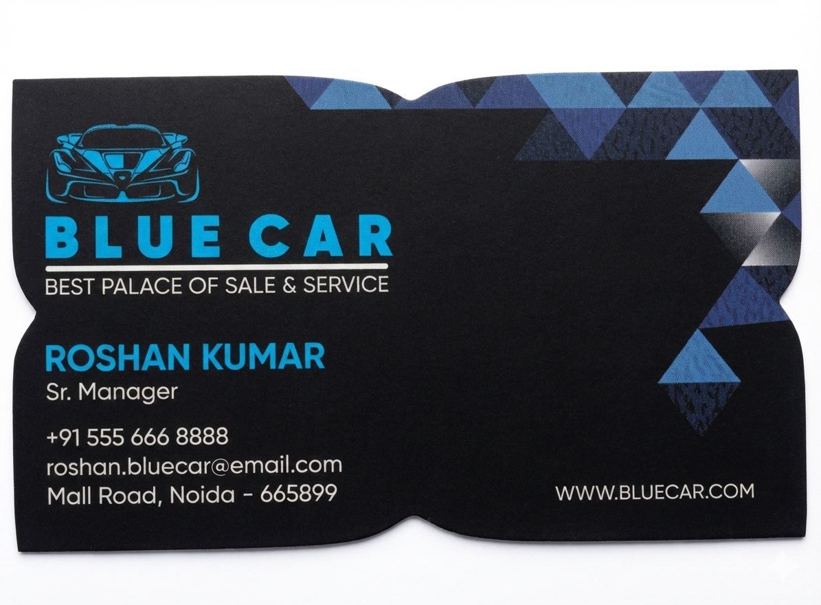 Premium 500 GSM Matt Laminated Business Card with UV & Foil Finish (Custom Shapes Available)