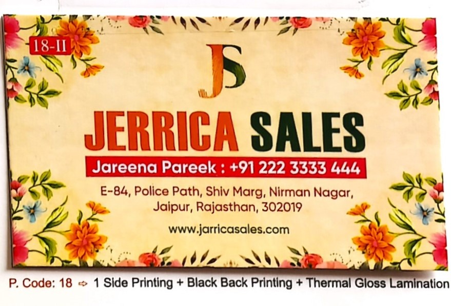 1 Side + Black Back Printing + Thermal Gloss Lamination Business Cards (Min-1000qty)