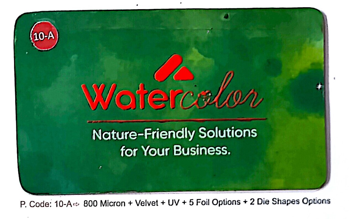 800 Micron + Velvet + UV + 5 Foil Option + 2 Die Shapes Options | Luxury-Feel Business Cards P. Code 10A (Min-100qty)