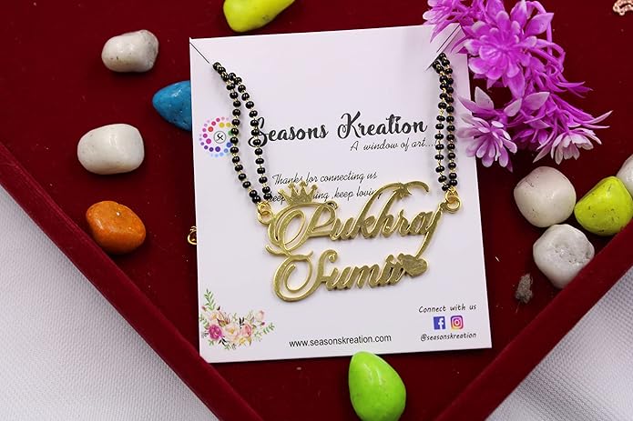 Personalized Couple Name Mangalsutra Gold plated Mangalsutra