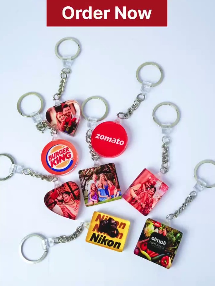 White Acrylic Keychain