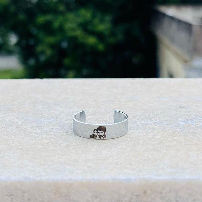 Personalized Sketch Ring – Custom Engraved Couple Ring