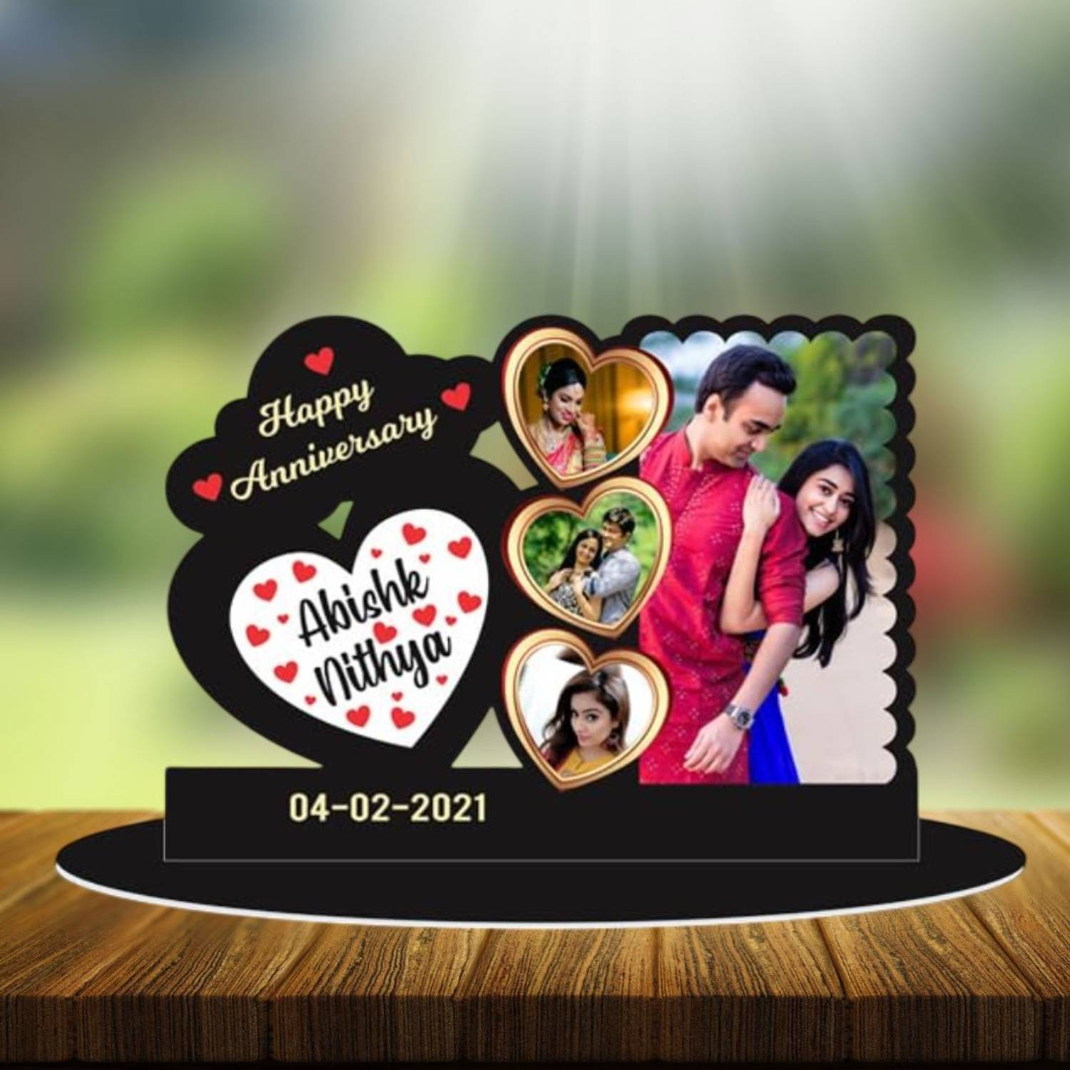 Apnagift Wood Table Photo Frame (Multicolor, 4 Photo(s), 8x12 inch)