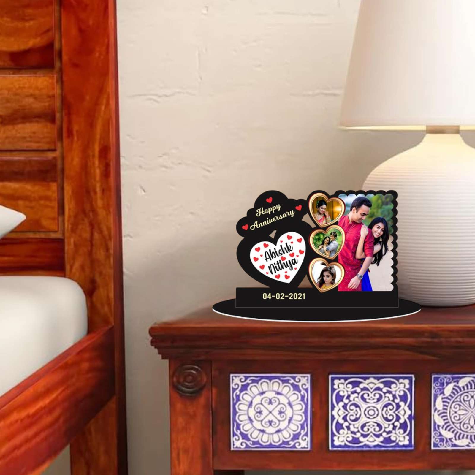 Apnagift Wood Table Photo Frame (Multicolor, 4 Photo(s), 8x12 inch)